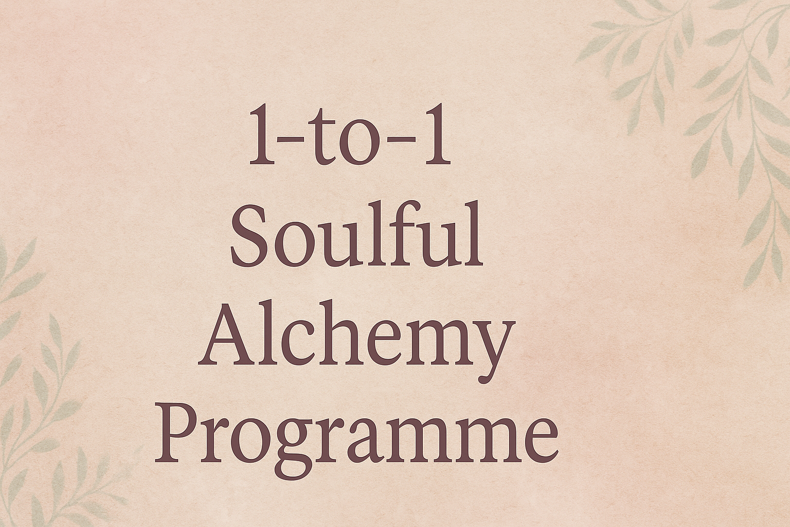 Soulful Alchemy Programme Banner