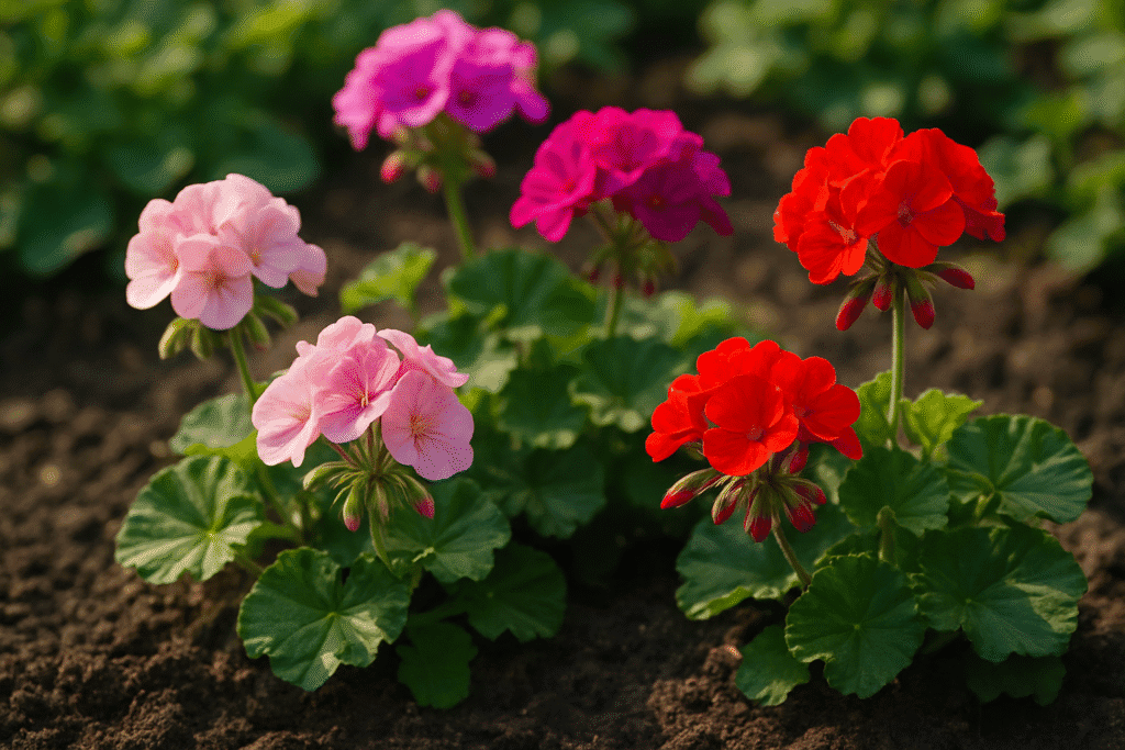 Close-up of geraniums